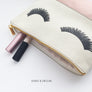 Eyelashes Rose Makeup Bag, Makeup bag, Cosmetic Bag, Handdrawn eyelashes, Daisy and Decor, Cotton Canvas Bag, Pouch, Clutch