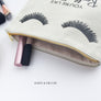 Eyelashes Pretty Makeup Bag, Makeup bag, Cosmetic Bag, Handdrawn eyelashes, Daisy and Decor, Cotton Canvas Bag, Pouch, Clutch