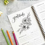 daisy and Decor undated 52 week Gratitude journal Self care Daily Gratitude Coloring Journal Floral Adult coloring book Notebook gratitude planner Positive journal self care, coloring adult book anxiety