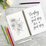 daisy and Decor undated 52 week Gratitude journal Self care Daily Gratitude Coloring Journal Floral Adult coloring book Notebook gratitude planner Positive journal self care, coloring adult book anxiety