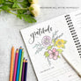 daisy and Decor undated 52 week Gratitude journal Self care Daily Gratitude Coloring Journal Floral Adult coloring book Notebook gratitude planner Positive journal self care, coloring adult book anxiety