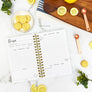 Hardcover Navy Floral Print Kitchen Recipe Journal