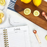 Hardcover Navy Floral Print Kitchen Recipe Journal