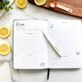 Black Faux Leather Gold Foil Recipe Journal
