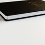 Black Faux Leather Gold Foil Recipe Journal