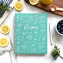 Daisy & Decor Blank Recipe Book to write in, Recipe Notebook, Blank Recipe Journal, Gift from mother to daughter, Mothers Day Gift, Hardcover Teal kitchen modern recipe organizer for women, gift for her, gift for him, gift for mom