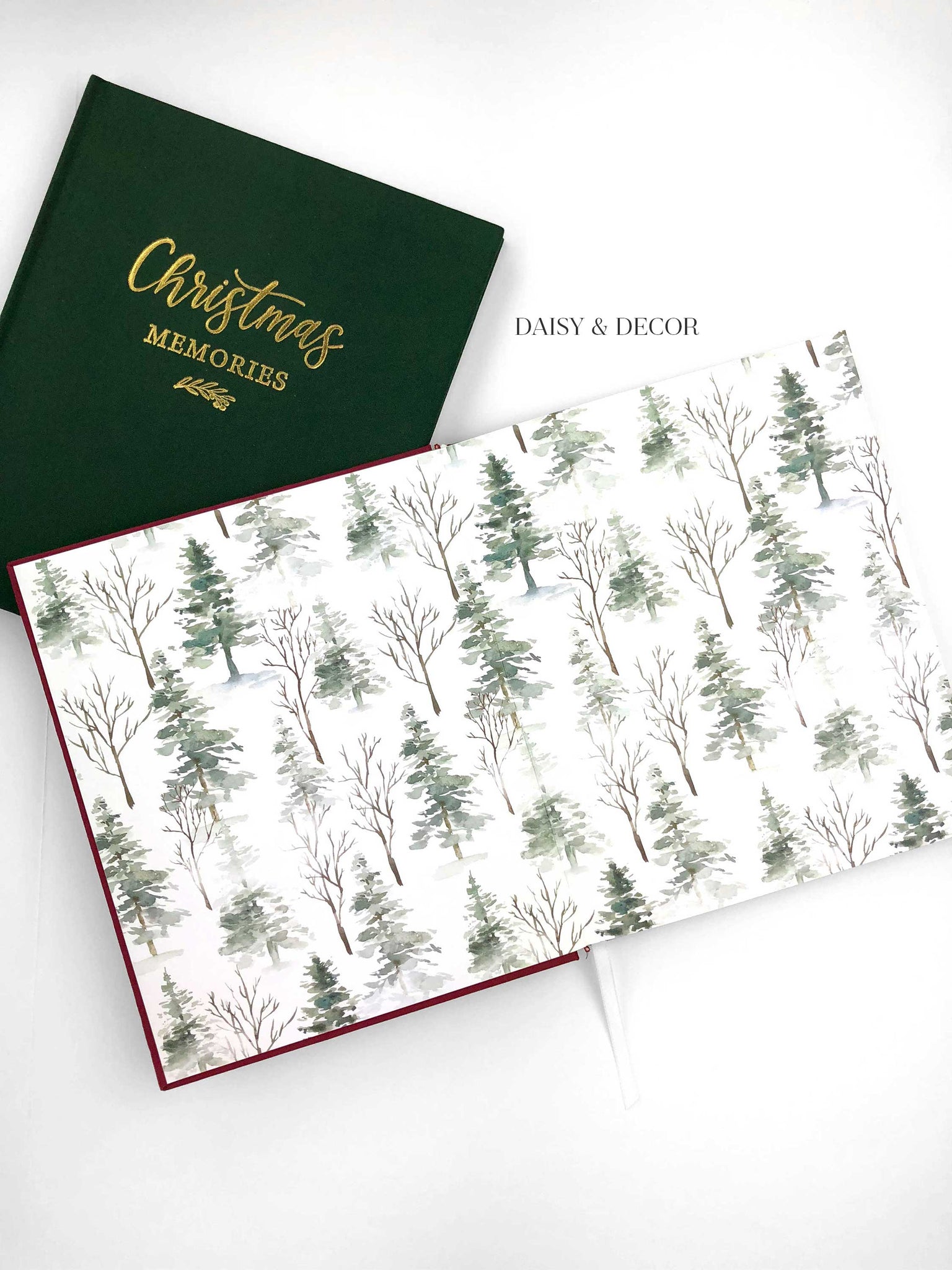 Christmas Memories Linen Journal - Forest Green - SIGN UP FOR RESTOCK!, Daisy and Decor