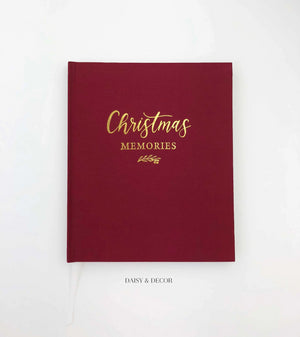 Christmas Memories Linen Journal  Christmas gift, housewarming gift, Store the special memories of the most wonderful time of the year in this decade-long Christmas memory book.  Inside features lots of space and prompts where you can record holiday traditions and activities you experience with family and friends