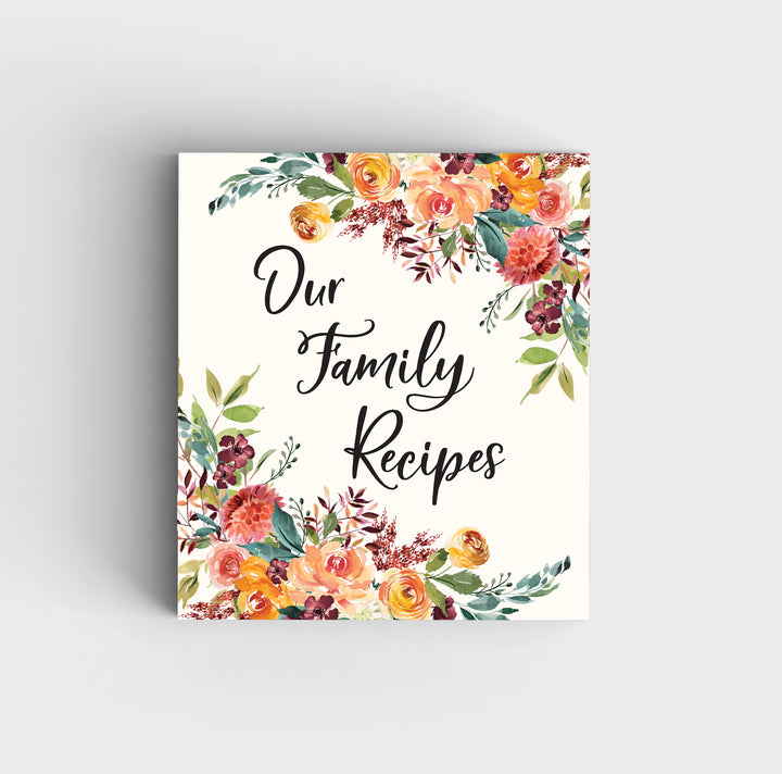 Floral Recipe Binder - Our Family Recipes