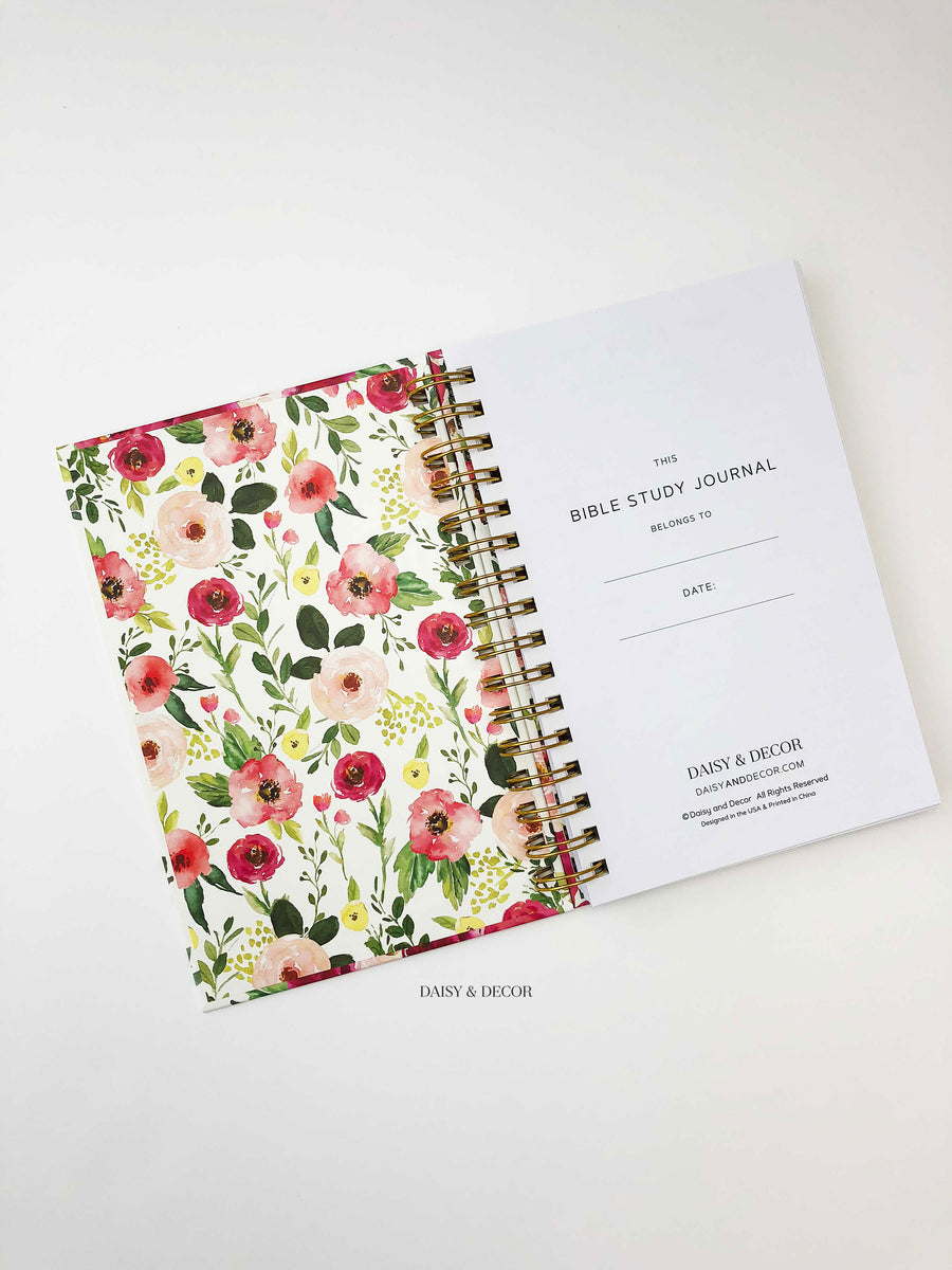 Daisy and decor New Bible study journal devotional journal Gift for her bible study journals christmas gift floral hardcover journal