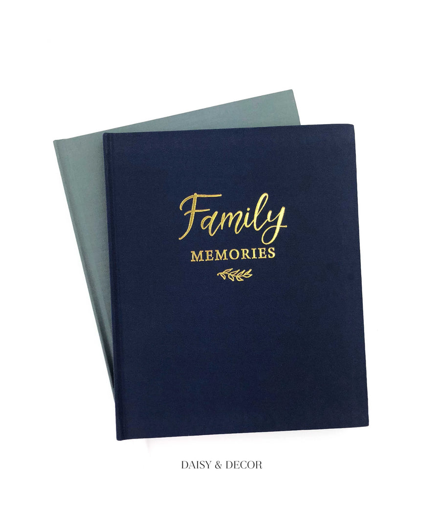 Housewarming gift, wedding gift, christmas gift, Family Memories Linen Journal  Record your family’s story in this decade-long memory book.  Inside features prompted pages where you can write down special memories such as celebrations, achievements, favorite things you love to do together,