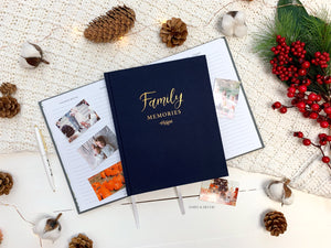 Housewarming gift, gift for wedding, christmas gift, Family Memories Linen Journal  Record your family’s story in this decade-long memory book. keep family memories, christmas gift, memories journal, write down family moments, family album