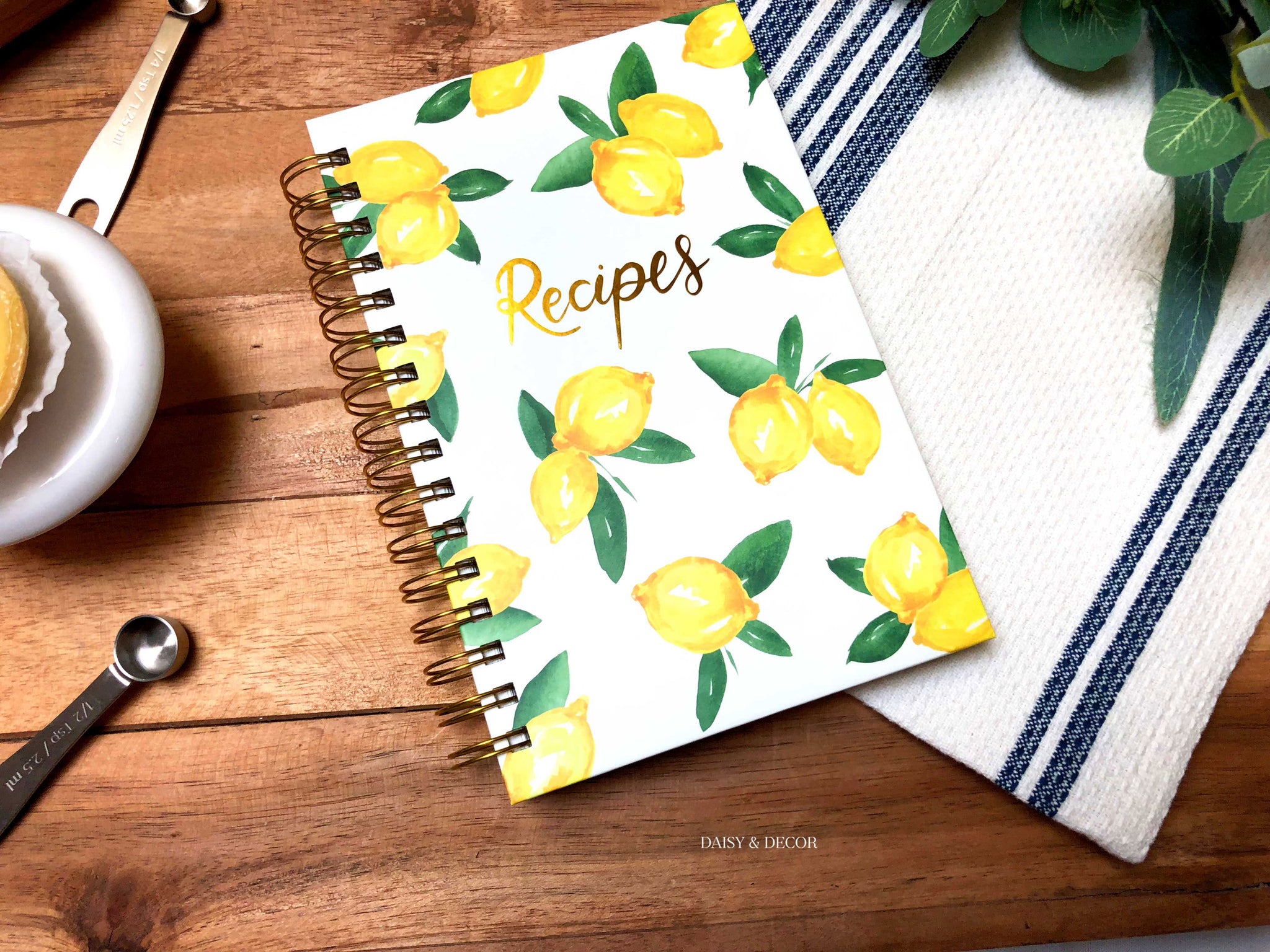 Lemons Keepsake Large Recipe Journal – Daisy and Decor