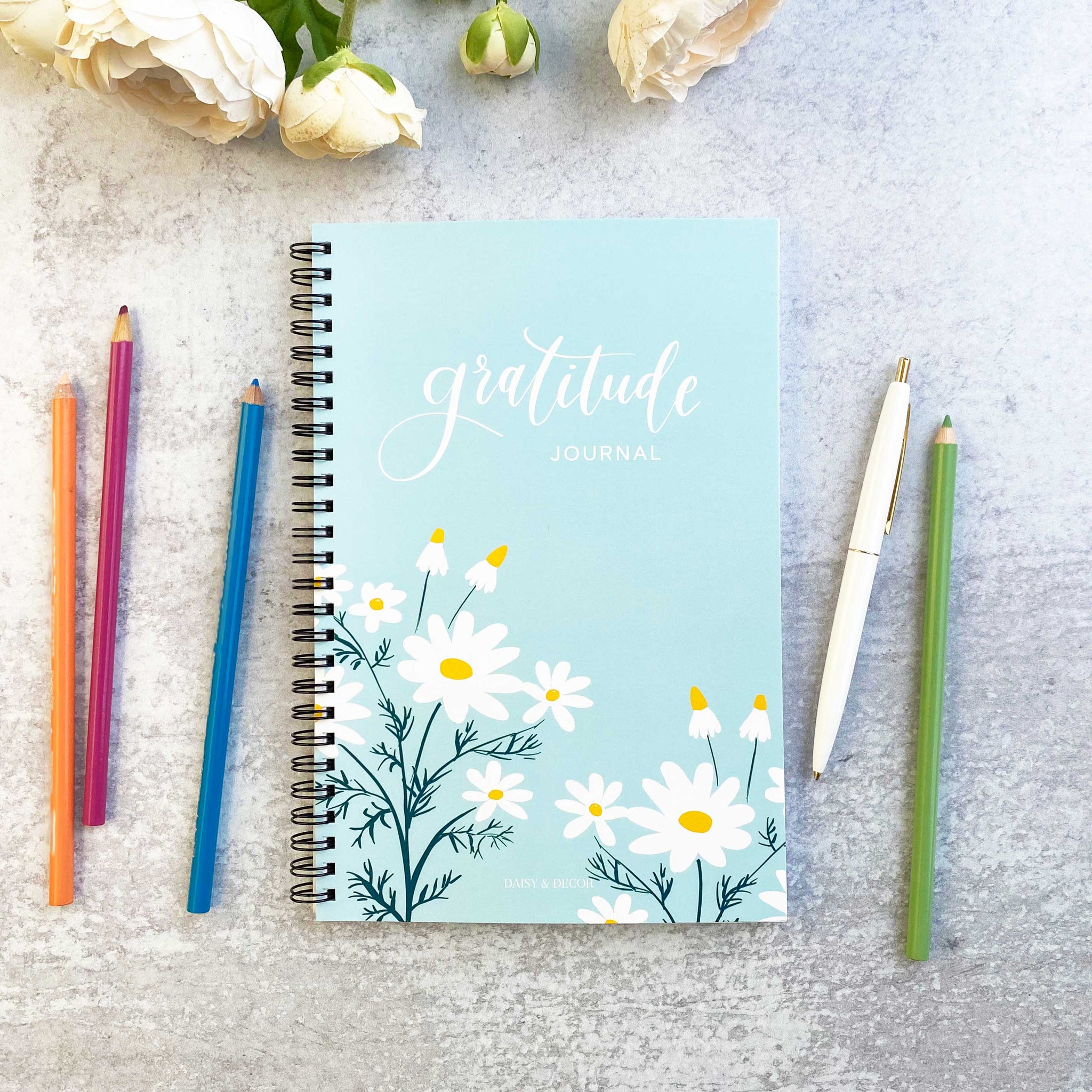 52 week undated Gratitude Journal - floral – Daisy and Decor