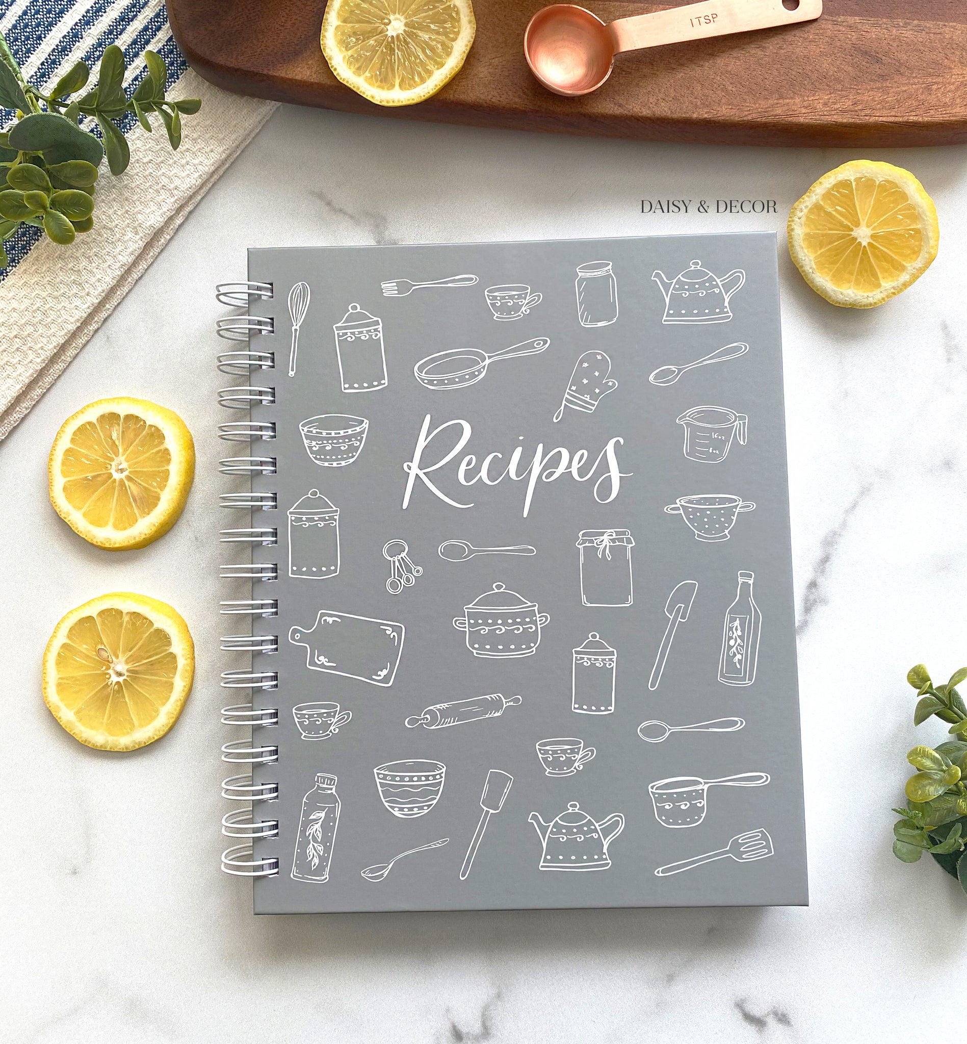 Recipe Book - Recipe Journal - My Recipes - Spiral Notebook - Journal