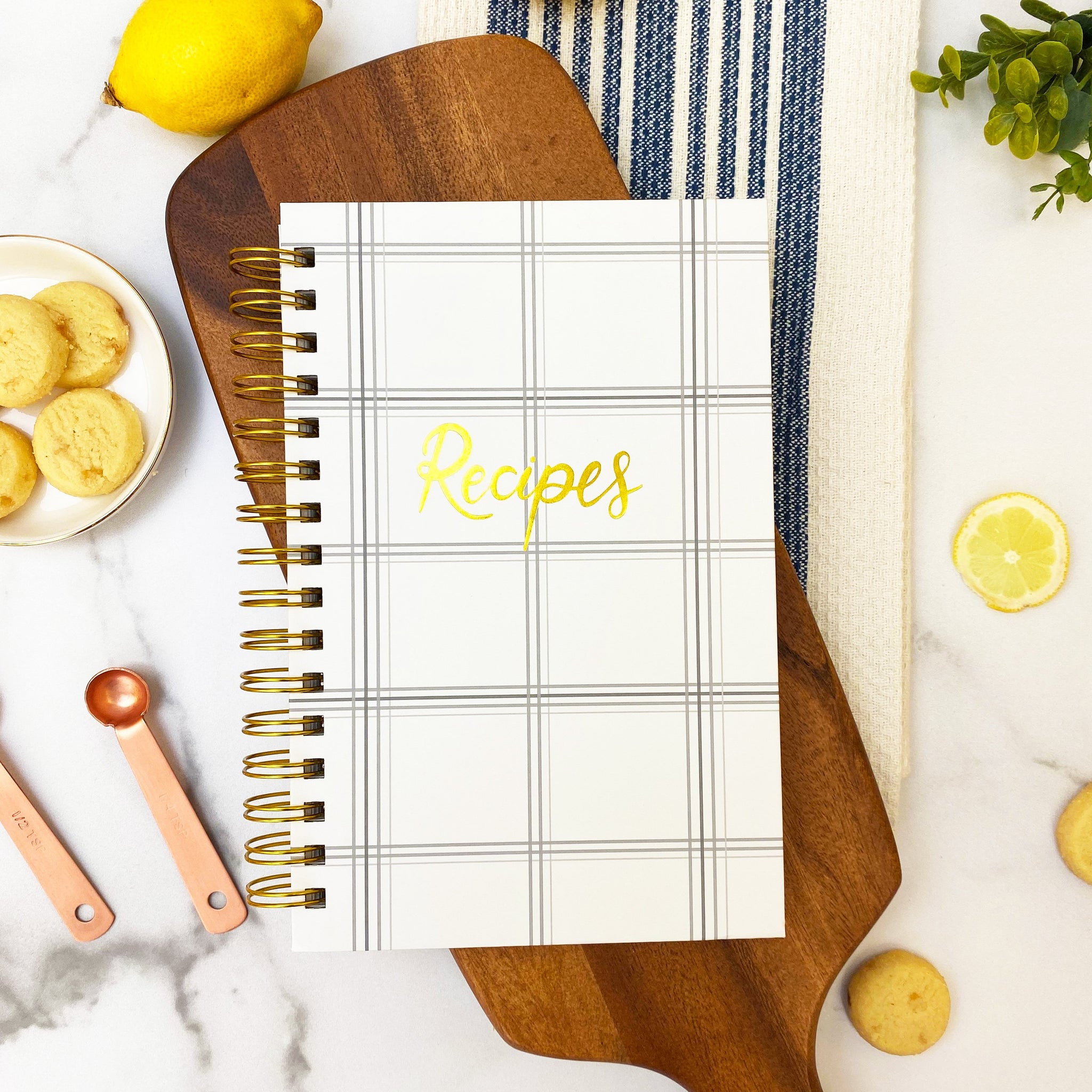 Hardcover Lemon Recipe Book to Write in Your Own Recipes With Tabs, Kitchen  Wedding Gift, Bridal Shower Gift, Keepsake Journal, 
